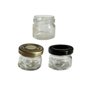 Glas 30 ml rund ca 30 g i karton m låg 80 stk