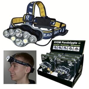 Pandelygte 600 Lumen opladelig incl batt.