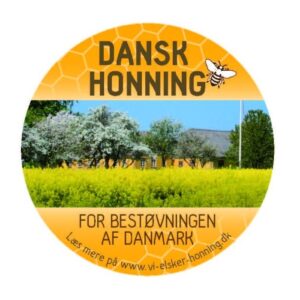 Tillægsetiket t/låg, For bestøvningen af DK, 200 stk.